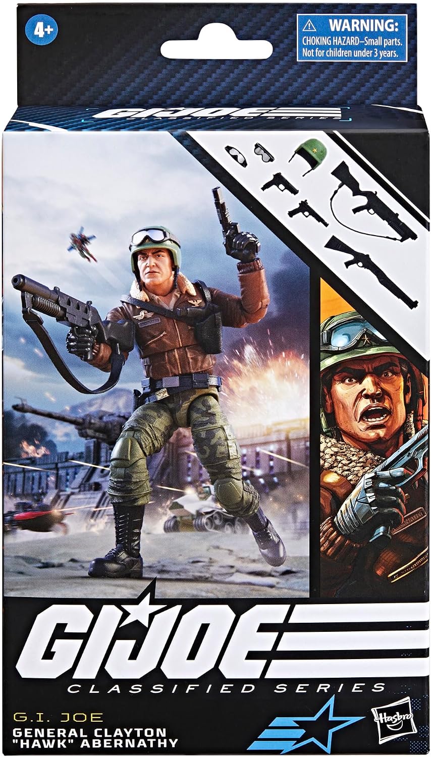 G.I. Joe Serie Clasificada General Clayton Hawk Abernathy, Figura de Acción Coleccionable, 103, Figuras de Acción de 6 Pulgadas para Niños y Niñas, con 7 Piezas de Accesorios