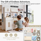 Cocina de madera para niños con luces y sonidos, diseño moderno