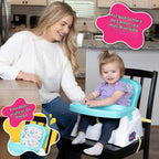 Asiento Elevador Peppa Pig con Bandeja, Silla de Comedor para Niños para Mesa de Cocina con Bandeja Ajustable, Portavasos y Correas de Seguridad, Portátil, Fácil de Limpiar, Se Ajusta a la Mayoría de