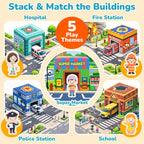 Juego completo de tren de madera para niños, pistas de tren de madera