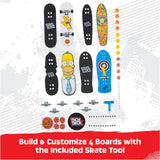 TECH DECK Ultra DLX - Juego de 4 patinetas Simpsons mini