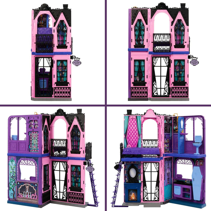Monster High Boo-tique Hotel Casa de Muñecas, juego plegable con so...