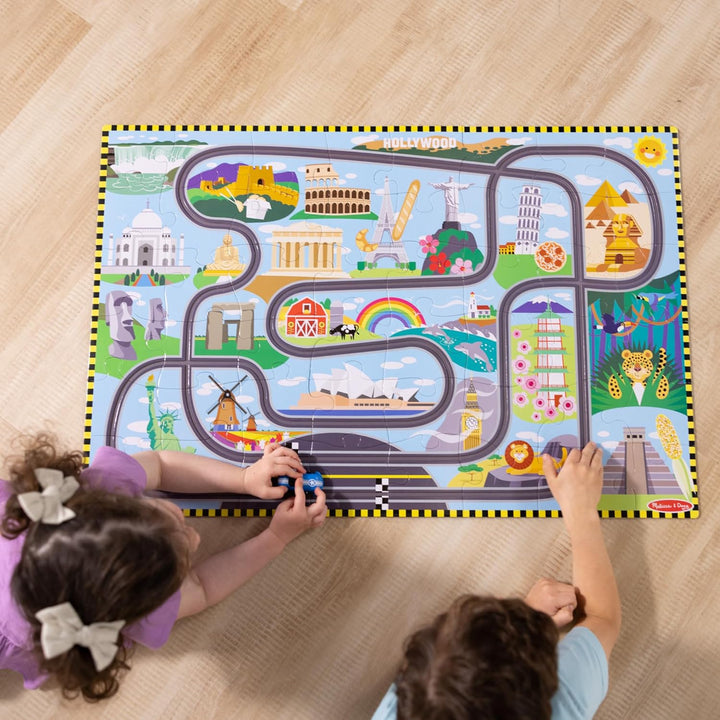 Melissa Doug Race Around The World Tracks - Rompecabezas