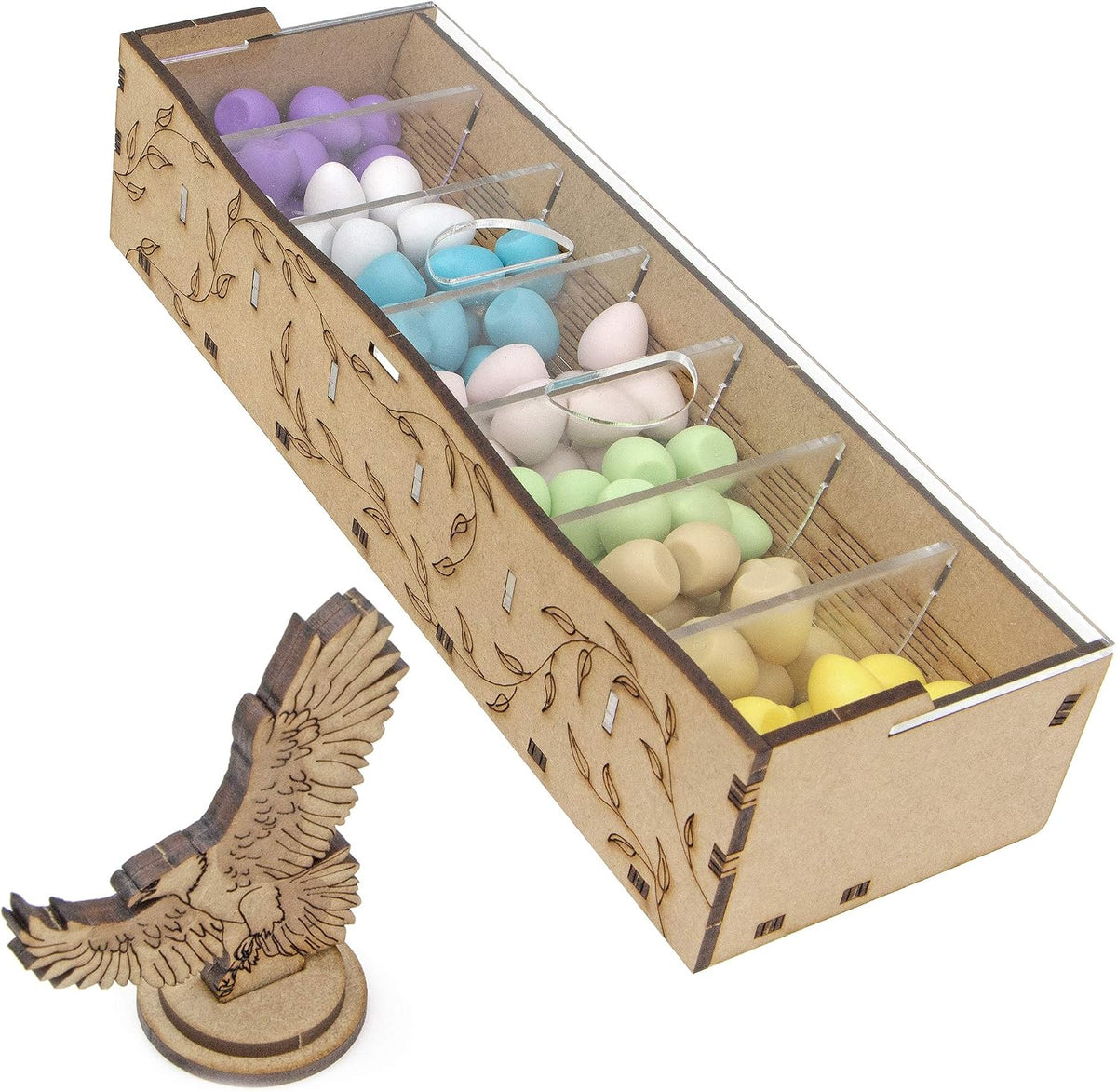 Organizador TowerRex para Juego de Mesa Wingspan y Expansión Europea, Expansión Oceanía, Inserción de Almacenamiento, No para Asia