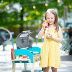 Melissa & Doug Deluxe Wooden Barbecue Grill & Smoker con Toy Food
