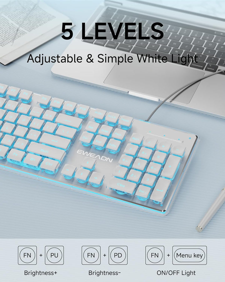 SEUNKWANG GX710S Teclados de Computadora Retroiluminados, Teclado U...
