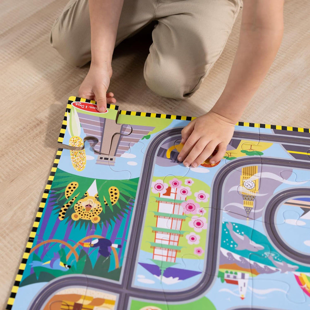 Melissa Doug Race Around The World Tracks - Rompecabezas