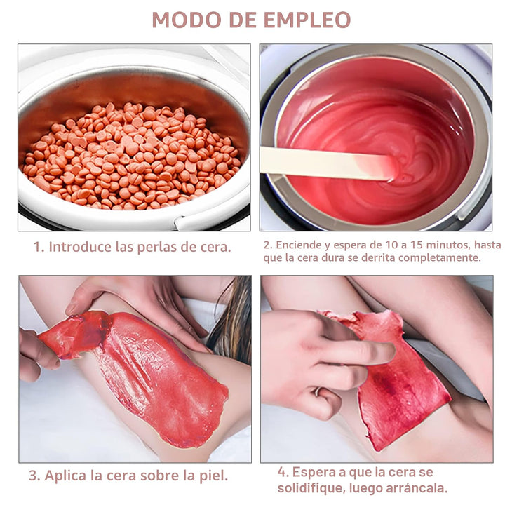 Kit profesional de depilación, calentador de cera, máquina calentad...