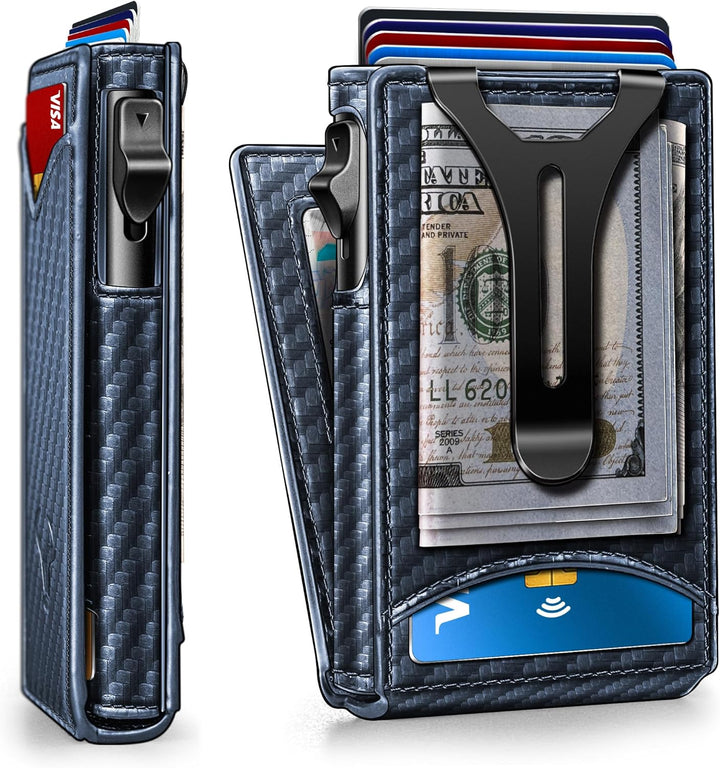 Cartera Bulliant para hombre, cartera con clip de dinero delgada pa...