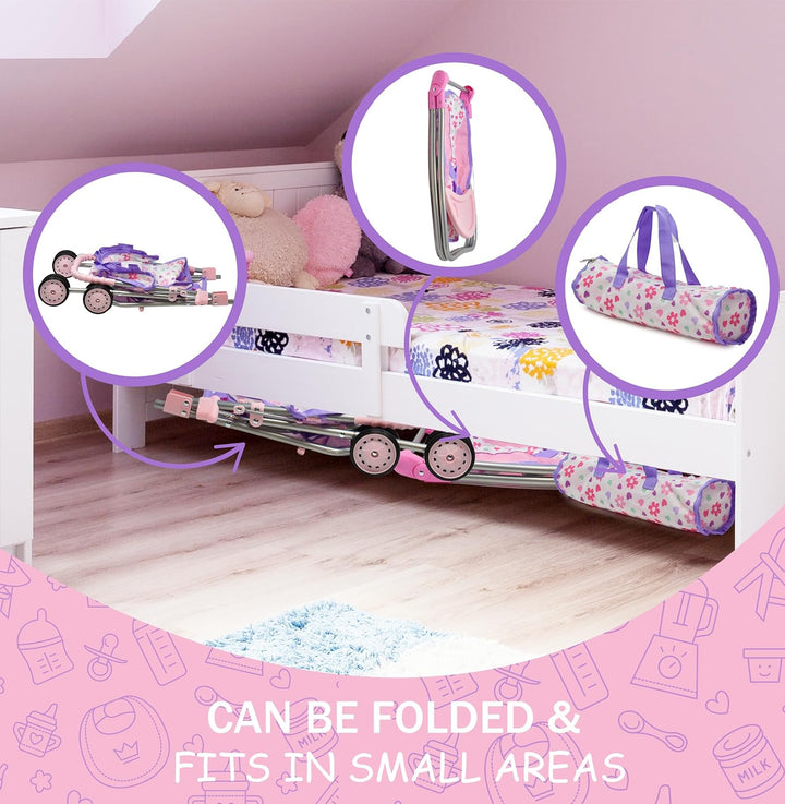 Juego de cama y columpio para bebé, accesorios para muñecas, juego...