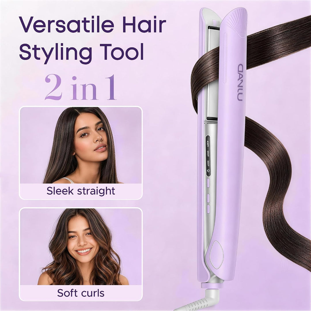 DANJU Plancha de vapor para el cabello, plancha plana de niebla frí...