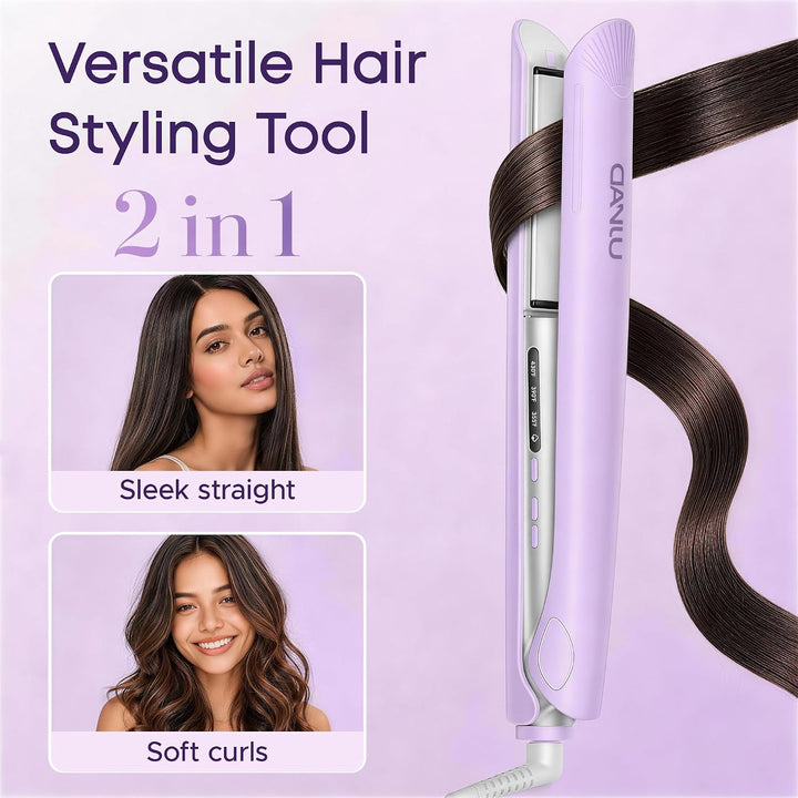 DANJU Plancha de vapor para el cabello, plancha plana de niebla frí...