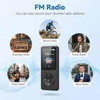 Reproductor MP3 de 128 GB con auriculares Bluetooth 5.3 incluidos