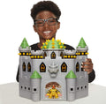 Super Mario Nintendo Set de juego Deluxe del castillo de Bowser con figura de acción articulada exclusiva de Bowser de 6.35 cm, set de juego interactivo con sonidos auténticos del juego