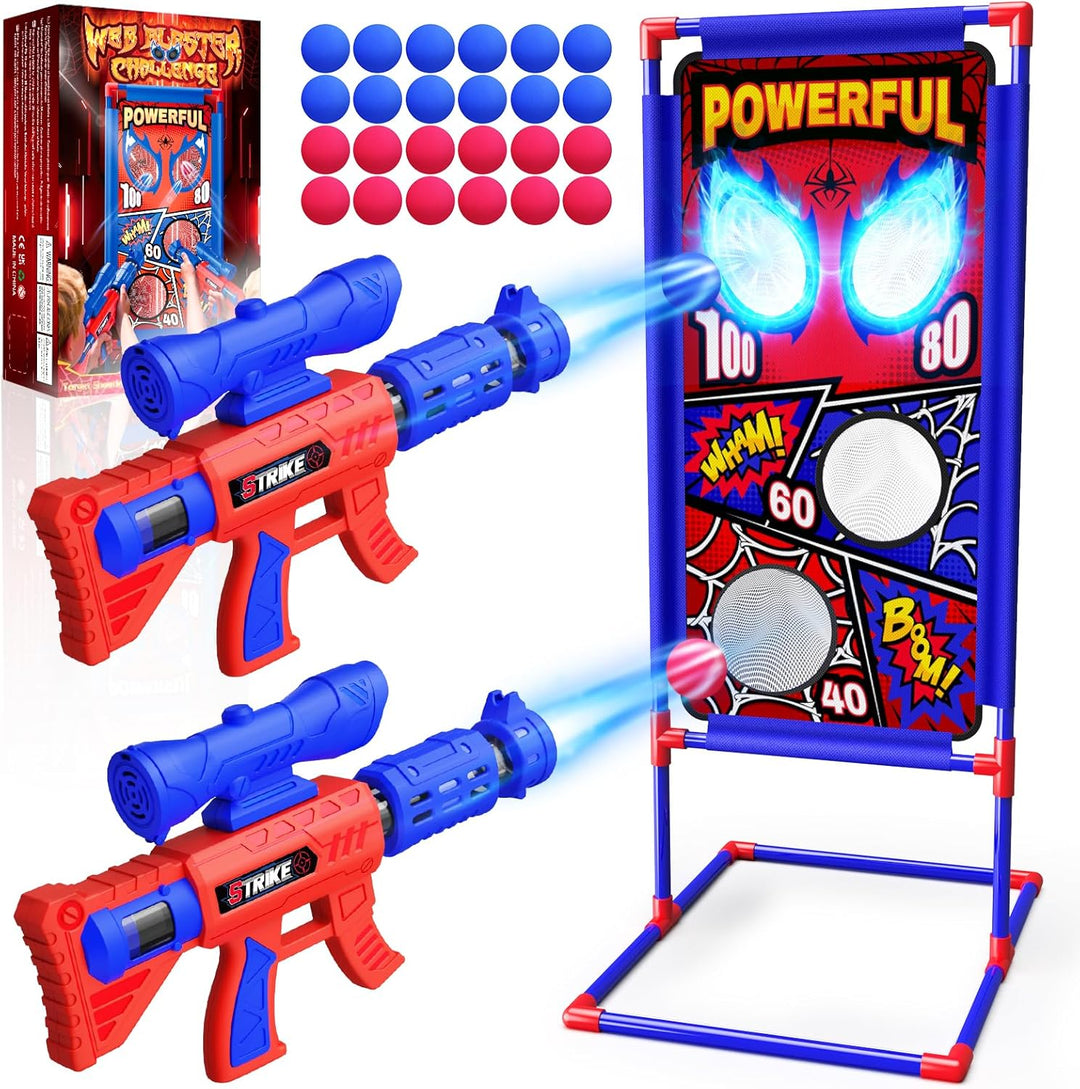 Juego de juguetes de disparo con objetivo de estilo héroe y 2 lanza...