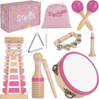 Stoie's Instrumentos musicales de madera para niños pequeños co...
