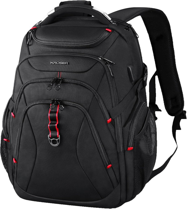KROSER Mochila de viaje para laptop de 17.3 pulgadas, XL, mochila p...