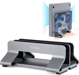 Psitek Soporte vertical de aluminio para dos computadoras portátile...