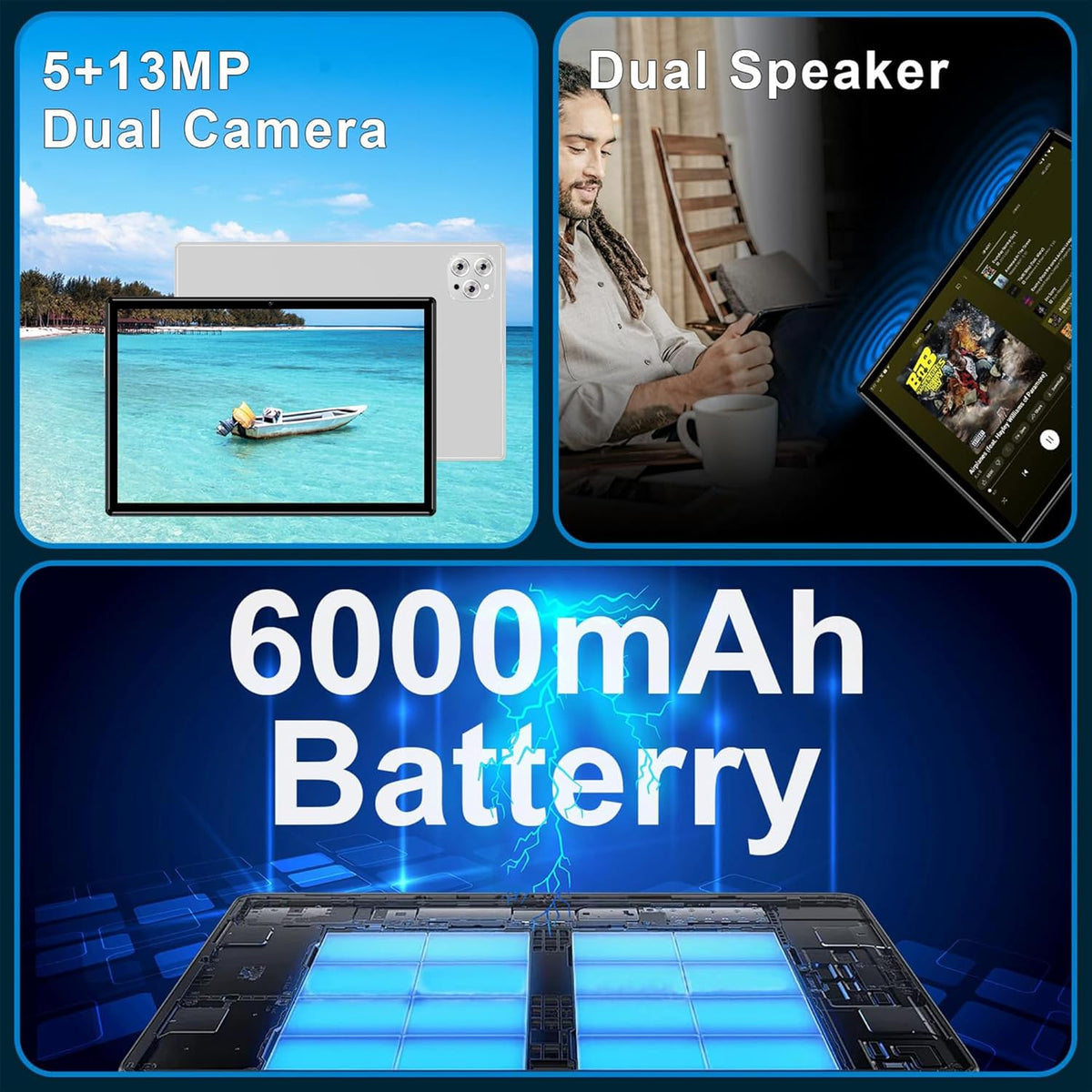 Tabletas Android 13 con ranura para tarjeta SIM, tableta grande de...