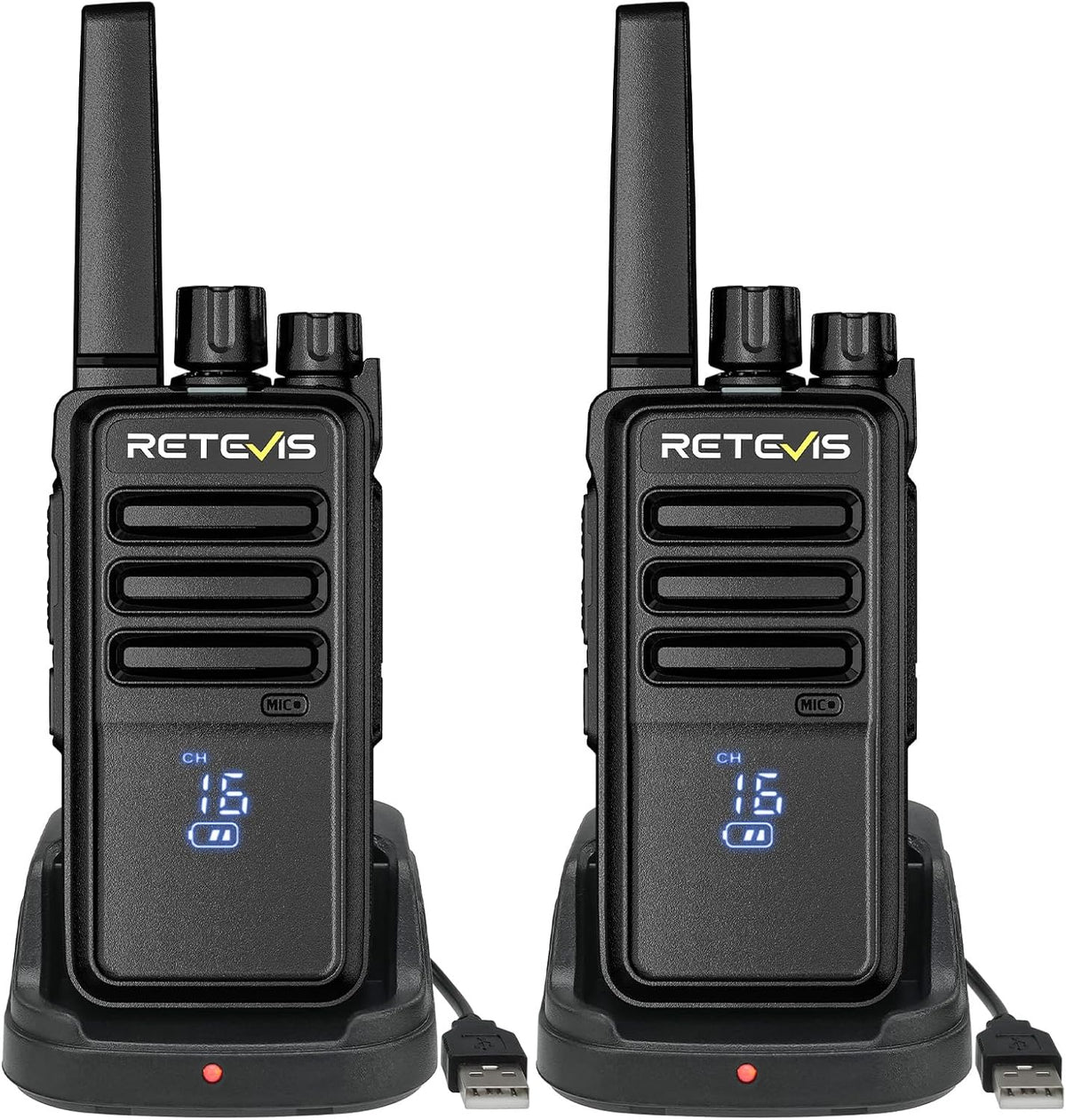 Retevis Walkie Talkies RT68H para adultos, radio de 2 vías FRS de largo