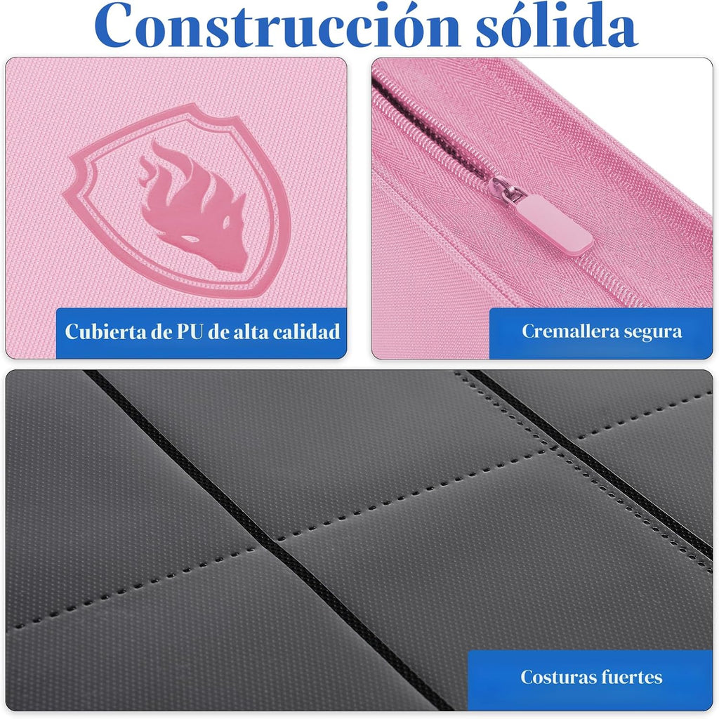 Carpeta de tarjetas con cremallera de alta calidad, cubierta de