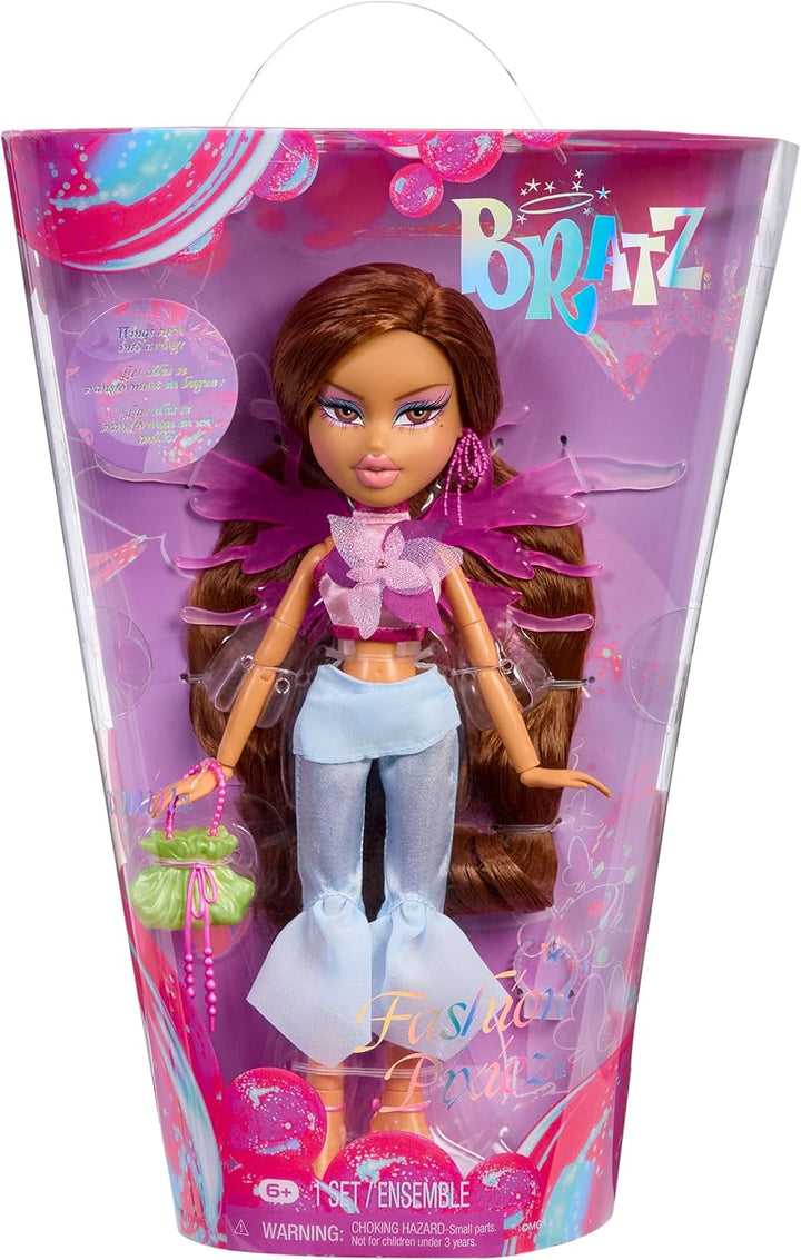 Muñeca coleccionable Bratz Fashion Pixiez Yasmin de fantasía con mo...