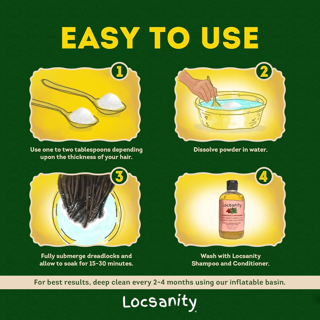 Locsanity Detox para el cuero cabelludo de rastas - Polvo de limpie...
