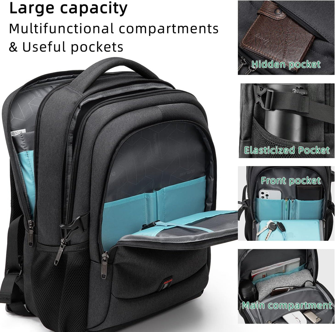 DUSLANG Mochila para laptop de 17 pulgadas para viajes, resistente...