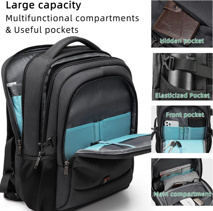 DUSLANG Mochila para portátil para viajes, resistente al agua, moch...
