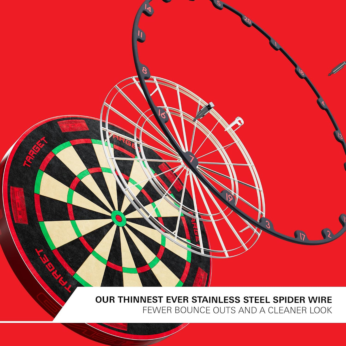 Target Darts TOR EVO Tablero de dardos con punta de acero con alambre de
