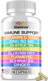 Apoyo inmunológico 8 en 1 con quercetina, zinc 50mg, vitamina C 100...