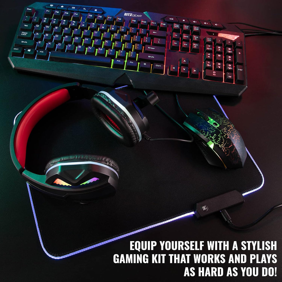 Ritz Gear Kit de accesorios para juegos RGB Paquete de