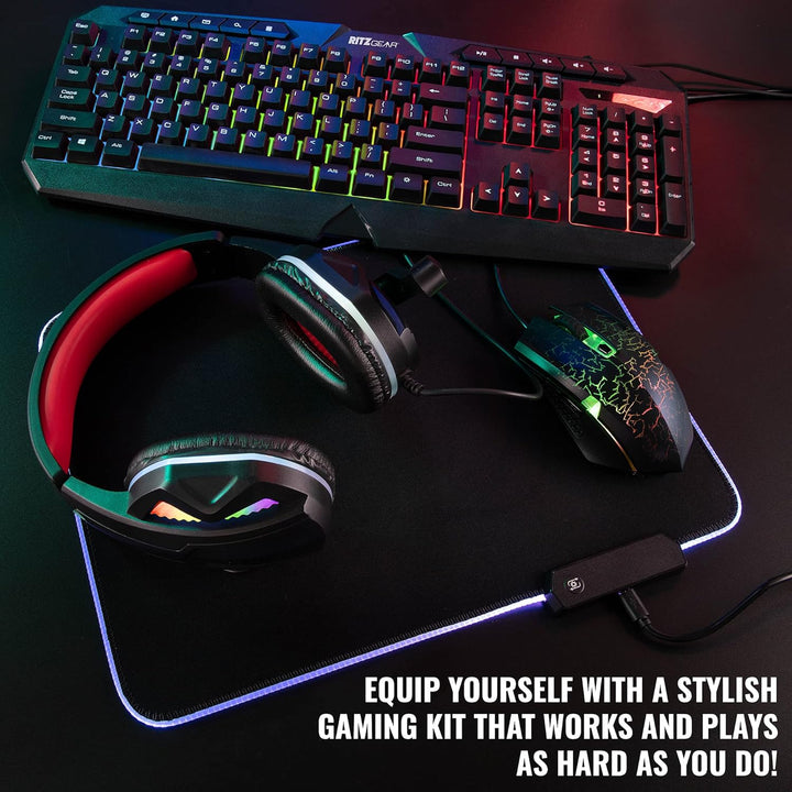 Ritz Gear Kit de accesorios para juegos RGB Paquete de