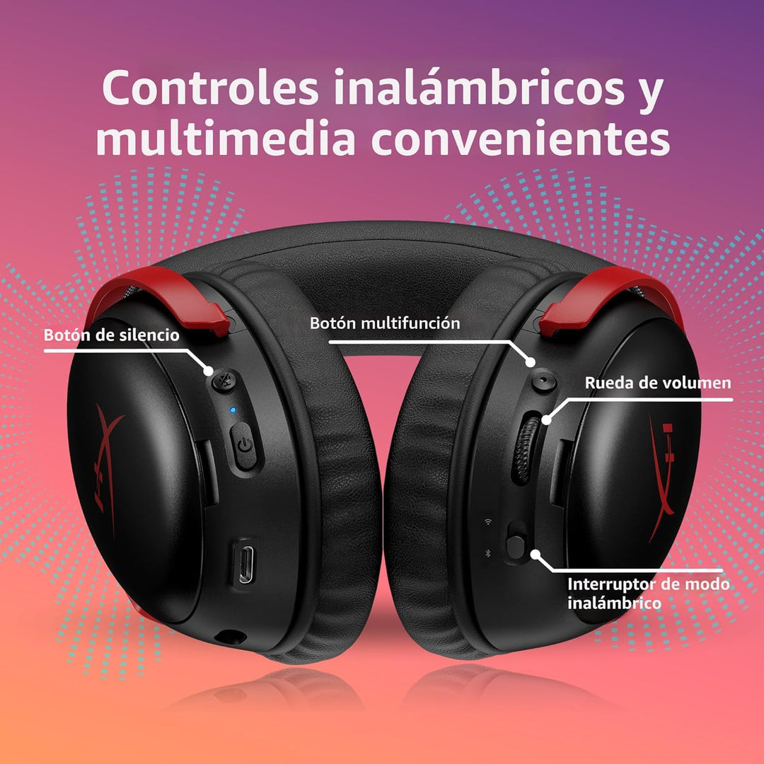 HyperX Cloud III S \u2013 Auriculares inalámbricos para juegos, 2.4...