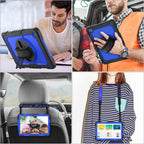 SEYMAC stock Funda para Samsung Galaxy Tab A11+ Plus/A9+ Plus de 11 pulgadas, funda de protección contra caídas de cuerpo completo con protector de pantalla y soporte para lápiz [correa de mano