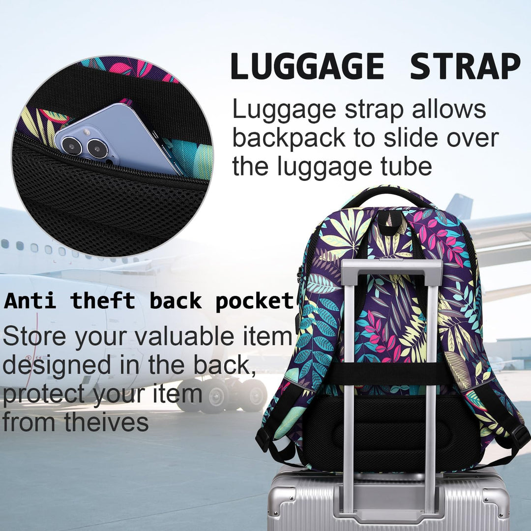 Mochila para Laptop Volher, Hoja, 15,6 pulg., Computadora portátil