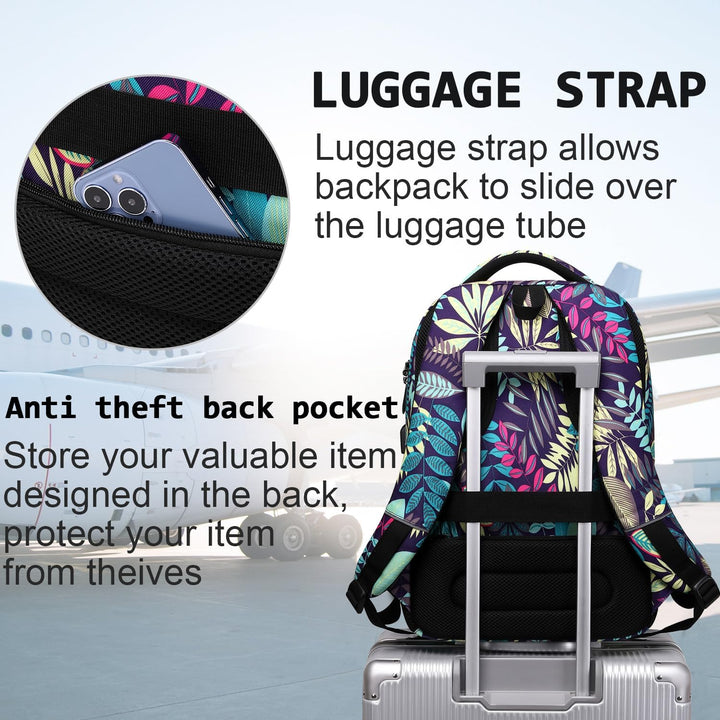 Mochila para Laptop Volher, Hoja, 15,6 pulg., Computadora portátil