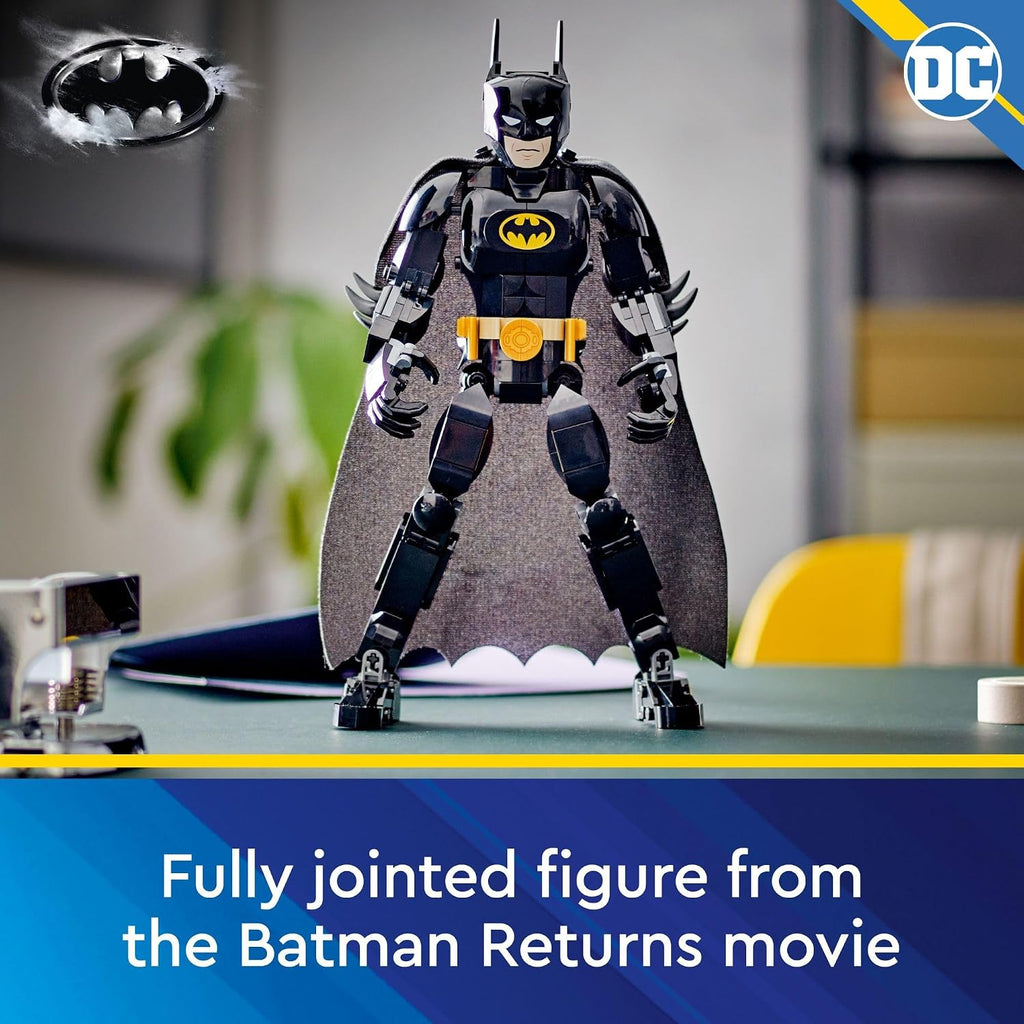 LEGO DC Batman 76259 Figura de acción de DC para construir, juguete de DC totalmente articulado para jugar y exhibir con capa y detalles auténticos de la película Batman Returns, juguete de Batman para niños de 8 años