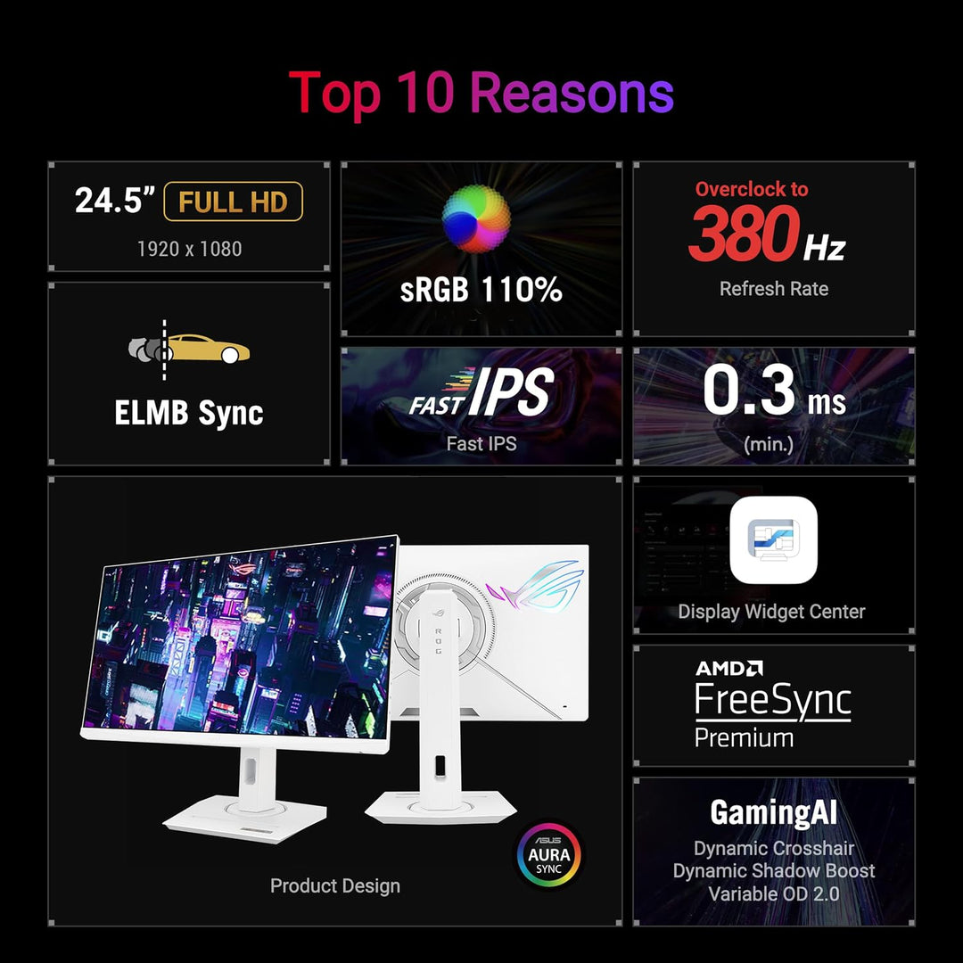 ASUS ROG XG27JCG Monitor para juegos USB-C de 27 pulgadas 5K 180Hz...