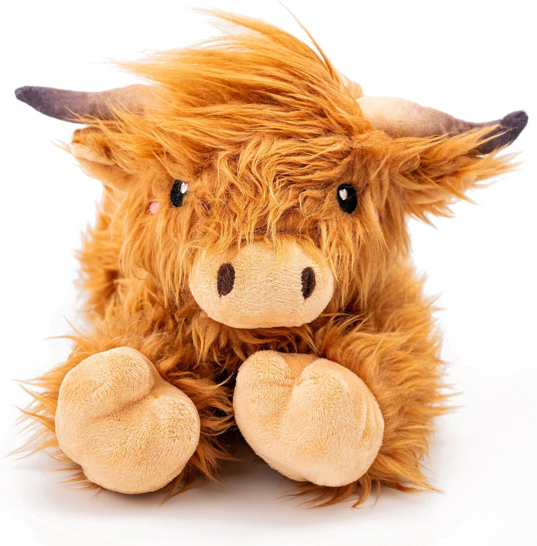 Highland Cow - Animal de peluche apto para microondas, almohadilla...