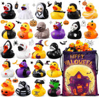 24 patos de goma de Halloween a granel con bolsa para Jeep Ducking Party
