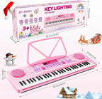 Kids Piano teclado, 61 Key Portable Electronic Piano con Teaching Mode