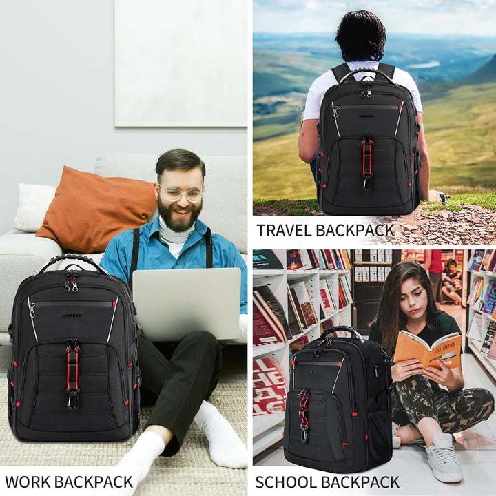KROSER Mochila de viaje para laptop de 18.4 pulgadas XXXL Mochila p...