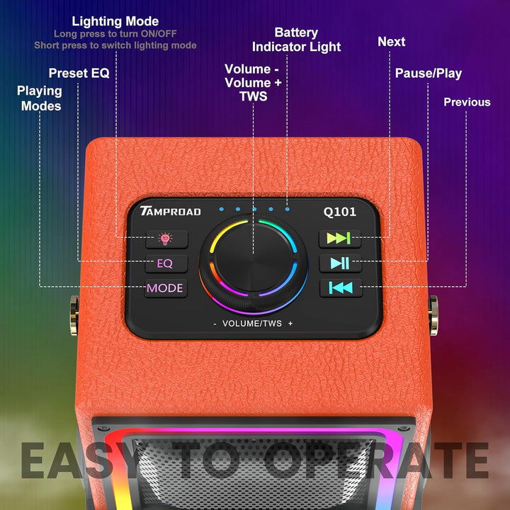 TAMPROAD Altavoz Bluetooth, altavoces inalámbricos de 120 W de pote...