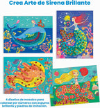 DJECO, Kit de arte y manualidades de mosaico para niños, canción de sirena