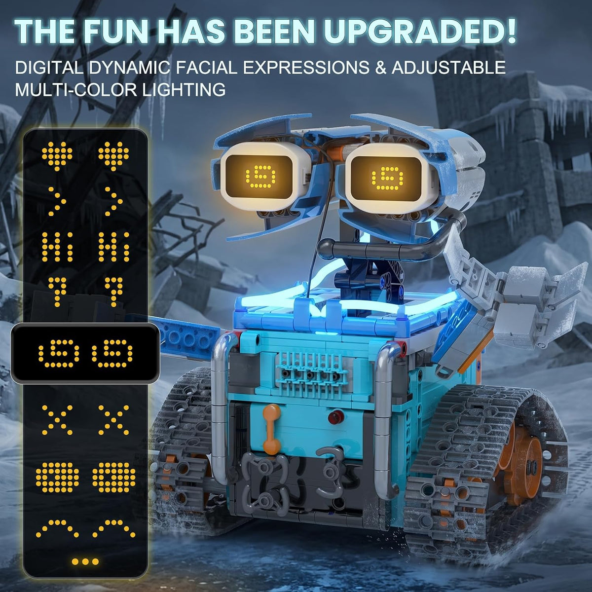 Kits de construcción de robots STEM 5 en 1 para niños de 6 a 12 años, aplicación y RC STEM dinosaurio robot juguetes de construcción para edades de 8 a 13 años, 886 piezas