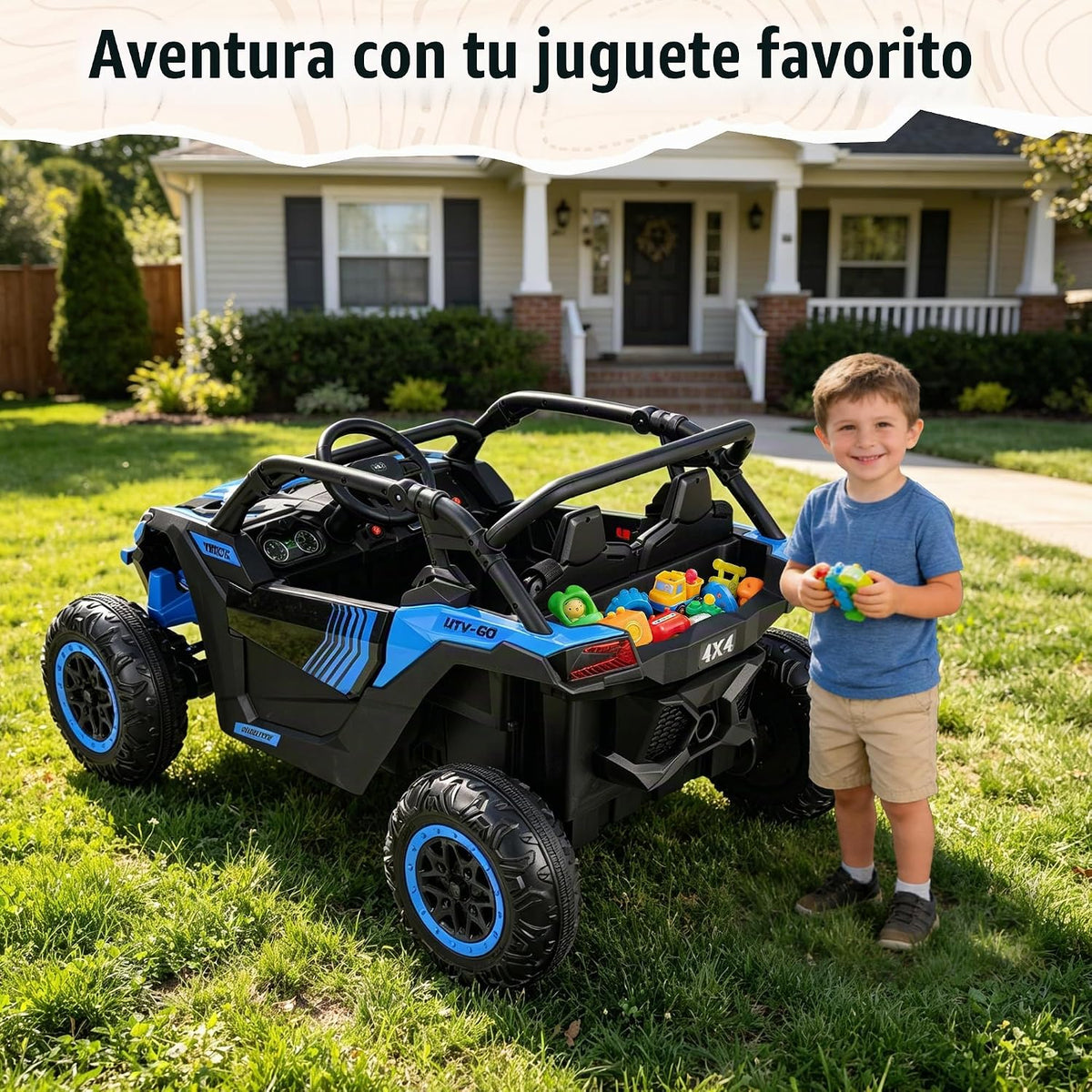 Autos de paseo a control remoto de 24 V para niños de 800 W, auto eléctrico de dos plazas con luces LED, música, modo de 3 velocidades, vehículo eléctrico para niños de 3 a 8 años, color