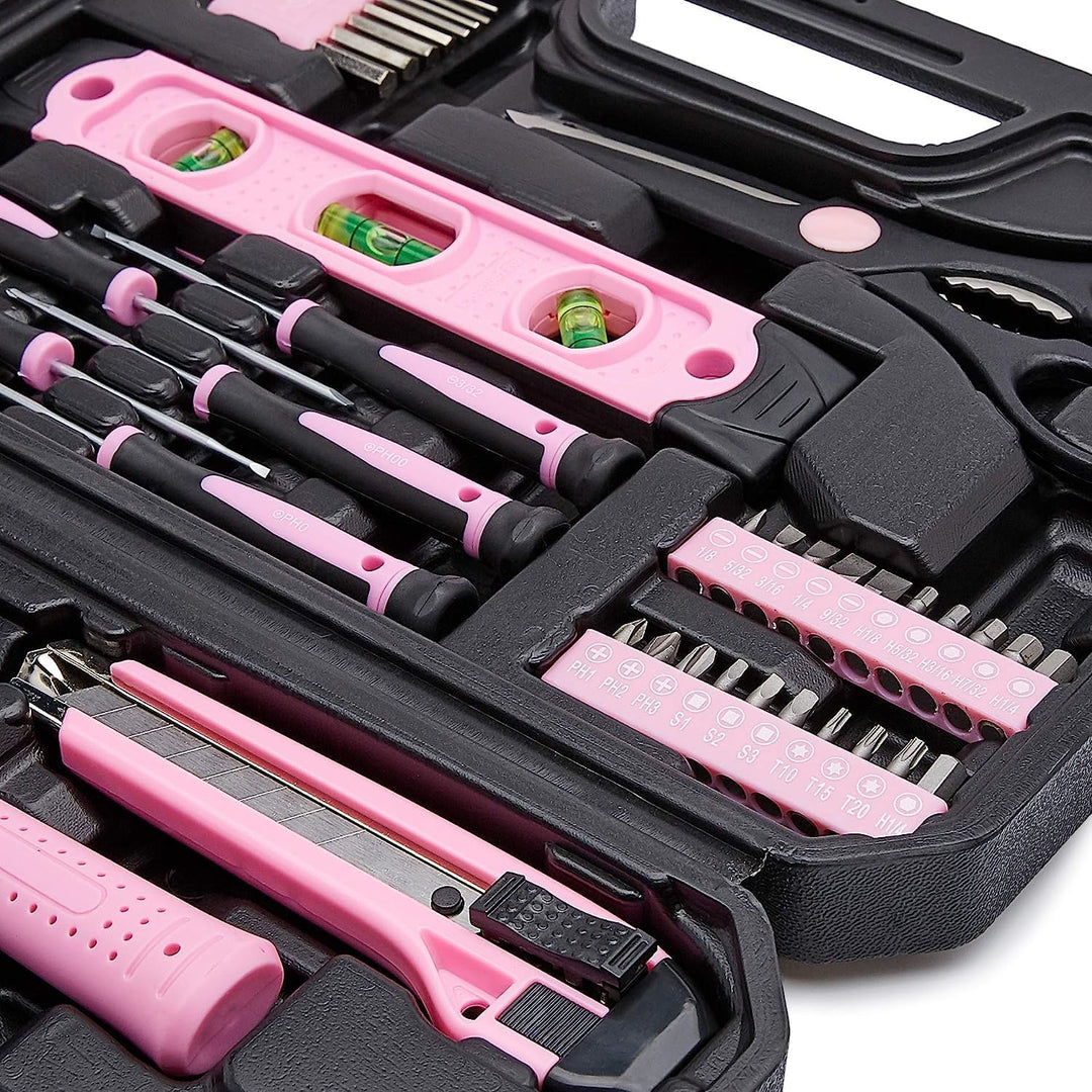 Amazon Basics Kit de herramientas para el hogar con estuche de alma...