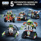 STEM Robot Kit de construcción con control remoto para niños de 8 a 12 años, juguetes técnicos robóticos de codificación, regalos de cumpleaños para niños, kit de ciencia 5 en 1, modelos