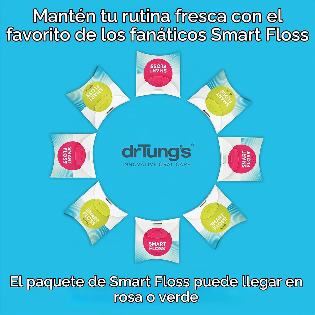 DrTung's Smart Floss - Hilo dental natural, sabor cardamomo, pa...